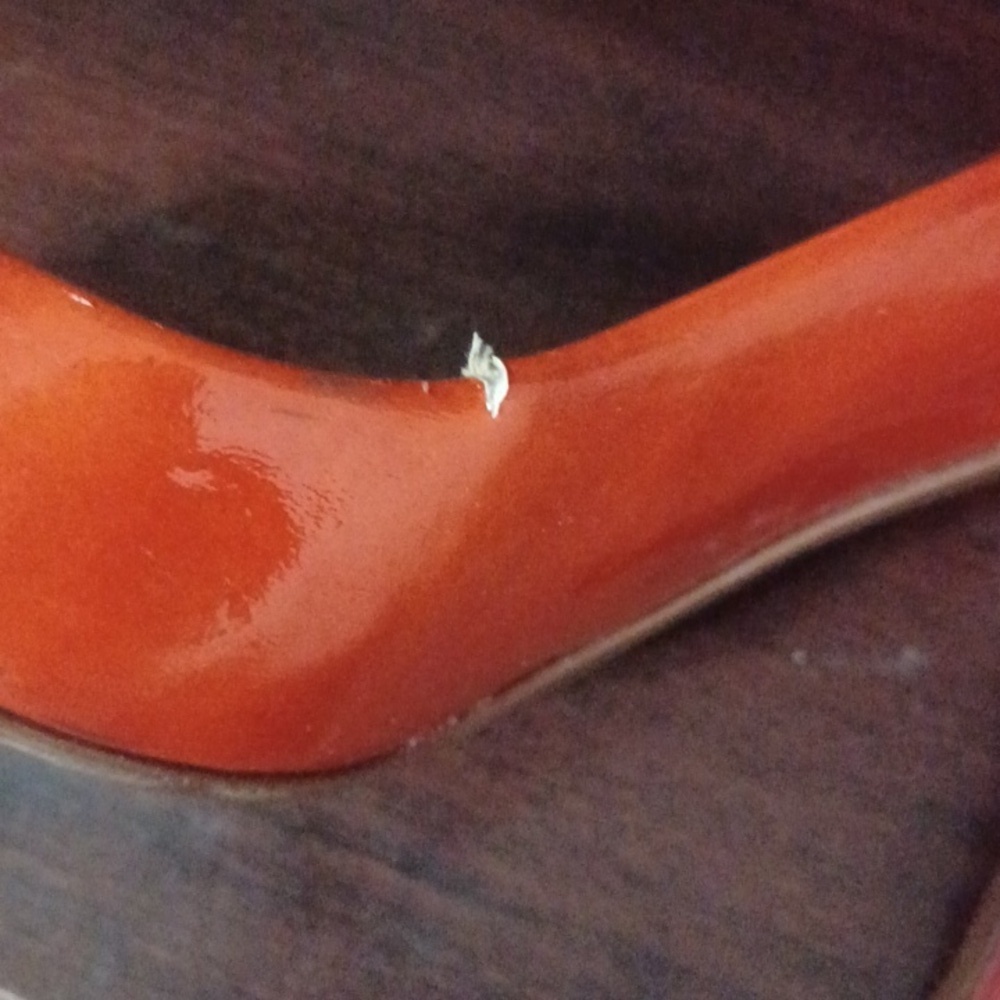 J. Crew Women's Bright Orange Heels - Picture 6 of 8